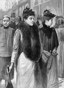 Prints of Engraving showing pedestrians in Regent Street, London, 1891 November Prints: Afternoon Walk in Regent Street, London, 1891
