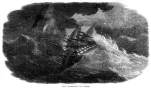 Ocean Prints: The Agamemnon in a storm