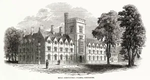 College Prints: The Agricultural College, Cirencester. Date: 1845
