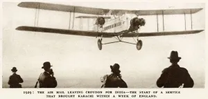 Armstrong Prints: Air mail leaving Croydon for Karachi, India 1929