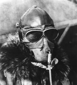 Museum Prints: An airmans altitude helmet, for high altitude flights