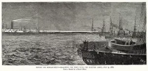 Searching Prints: Alexandria, searching the forts with the electric light