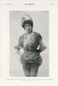 Brookes Prints: Alice Brookes in the role of Robinson Crusoe. Date: 1896