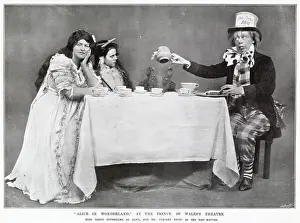 Table Prints: Alice in Wonderland Mad Hatters tea party starring Marie Studholme as Alice