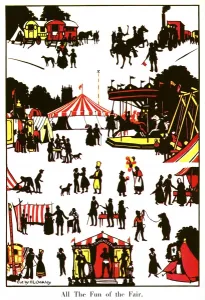 Silhouettes Prints: All the Fun of the Fair by H. L. Oakley