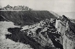 1953 Prints: All that remained of a cliff at Beltinge near Herne Bay on the North Kent coast where