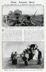 Autumn Prints: Allied marksmen firing at enemy aircraft in France, WW1