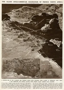 Spain Prints: Allied occupation of French North Africa by G. H. Davis