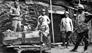 Table Prints: An Allied radiographer on the Balkan front receiving message