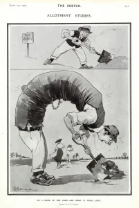 Britain Prints: Allotment studies by G. E. Studdy