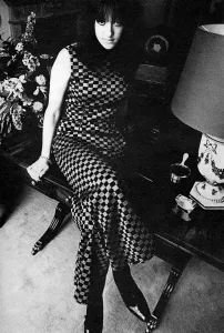 1966 Prints: Amanda Sturge in a checked trouser suit by Bee Young