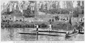 Sport Prints: The amateur single punting championship of the lower Thames. Date: 1901