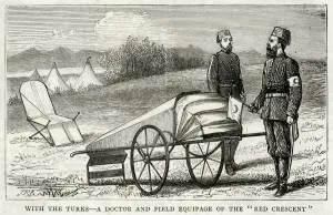 Turks Prints: Ambulance of Red Cresent 1877