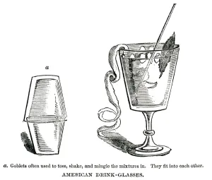 1850s Prints: America. American Drink Glasses 1850