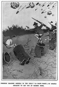 Bayonet Prints: America in the Field by Heath Robinson, WW1
