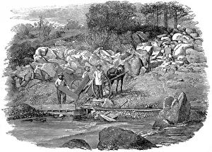 Washin G Prints: America. Photographs of California. Gold washing on the Yuba
