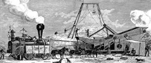 1883 Prints: America. Wheat Farming in California. July: threshing