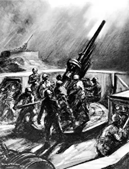 Firing Prints: American Anti-Aircraft Guns near London; Second World War, 1