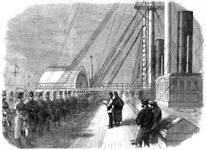 Canada Prints: American Civil war. Calling the roll on board the Great East