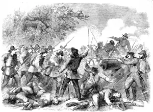 1862 Prints: American Civil War: Colonel Fitch and the 46th Indiana volun