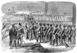 Canadian Prints: American Civil war. Embarkation at Woolwich