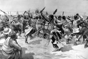 Believed Prints: American Indians. The Ghost Dance of the Sioux Indians