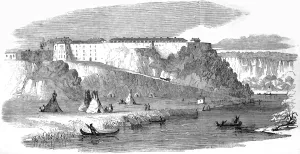 1858 Prints: American Indians. The Missippi River. Fort Snelling, Upper M