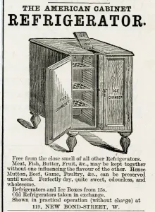 Wooden Prints: American refrigerator & ice box 1883