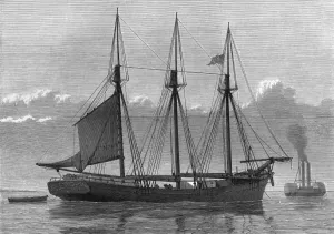 Schooner Prints: American schooner, Jefferson Borden