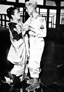 Shortly Prints: American Soldier dancing with a Japanese Geisha, 1945