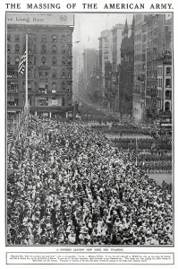Military Prints: American Troops Leaving New York for Training 1917