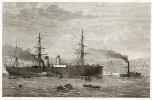 Plymouth Prints: AMERIQUE STEAMSHIP