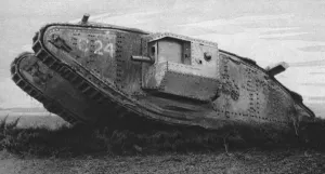 Introduced Prints: Amoured tank in action
