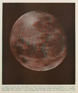 Photography Prints: An anaglyph or 3D image of the moon