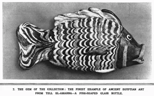 Dynasty Prints: Ancient Egyptian fish-shaped bottle