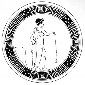 Museum Prints: Ancient Greek playing with his Yo-Yo
