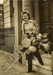 Aircraft Prints: Ann Todd gives in her appliances for the war effort