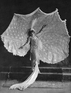 Flamboyant Prints: Anna Held in her peacock gown