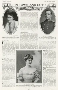 Announcement Prints: Announcement of Captain Scotts engagement in The Tatler