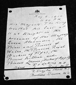 Edward Prints: Announcement of the king's death