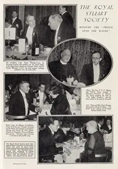 Scottish Prints: Annual dinner of the Royal Stuart Society at the Grosvenor House Hotel. Date: 1932