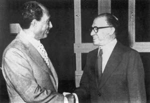 1977 Prints: Anwar Sadat meets Menachem Begin