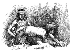 Images Dated 8th July 2004: Apache native American Indians attacking a ranch, c. 1887