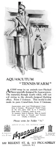 Wrap Prints: Aquascutum tennis warm advertisement