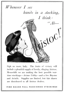 Utility Prints: Aristoc WWII stockings advertisement - rayon