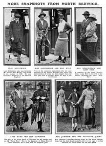 Baird Prints: Aristocrats golfing at the North Berwick links course