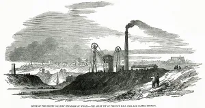 March Prints: Arley Pit 1853 Industry Coal Regional Collieries
