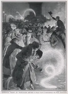 Trafalgar Prints: Armistice Night in Trafalgar Square, London
