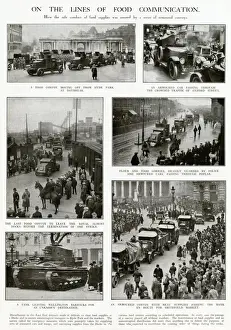 Vehicles Prints: Armoured convoy of food supplies: General strike 1926