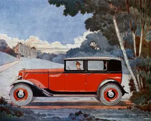 Drive Prints: Armstrong Siddeley Six car and stately home